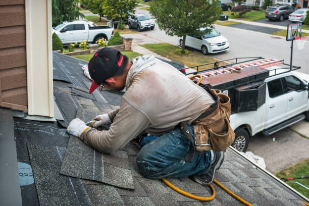 Professional Roofing technician working in San Jose, IL